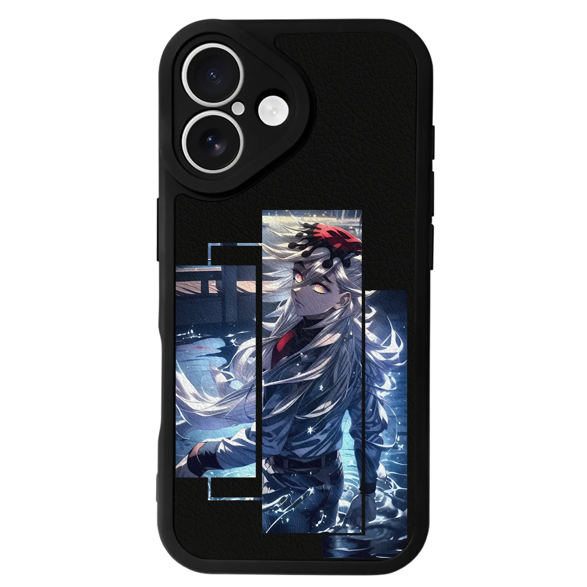 鬼滅の刃 グッズ,童磨 - IPhone 16シリーズ対応 ・ シリコンスマホケース ・ レザー調 ・ 高精度フィット ・ 耐衝撃 ・ ワイヤレス充電対応 ・ 精密カット